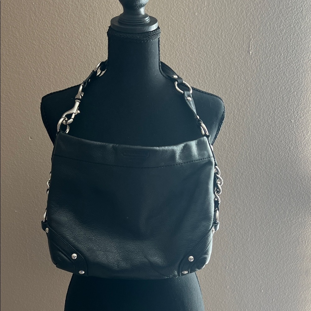 Coach Black Leather Shoulder Bag